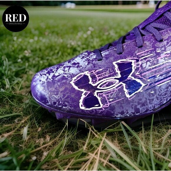 Under Armour Blur 2 MC Suede Purple Football Cleats 3027978-500 - Men's Size 13 - Picture 10 of 14